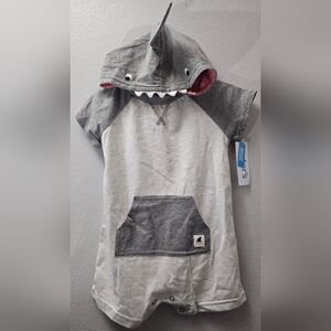 NWT Carter's Shark Romper - Size 18 Mo